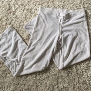 Terrycloth low rise flare yoga pants